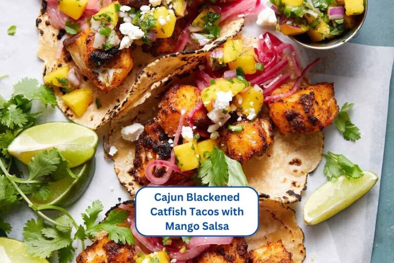 Cajun Blackened Catfish Tacos with Mango Salsa