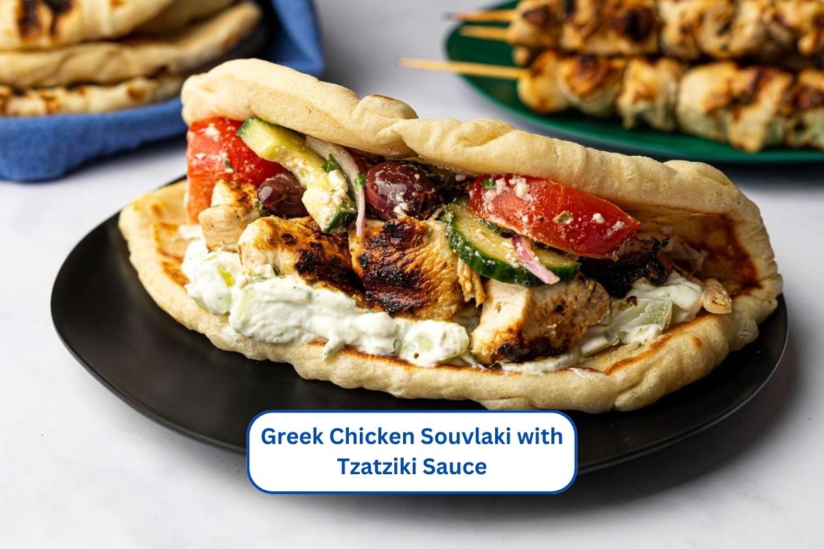 Greek Chicken Souvlaki with Tzatziki Sauce