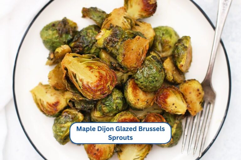 Maple Dijon Glazed Brussels Sprouts