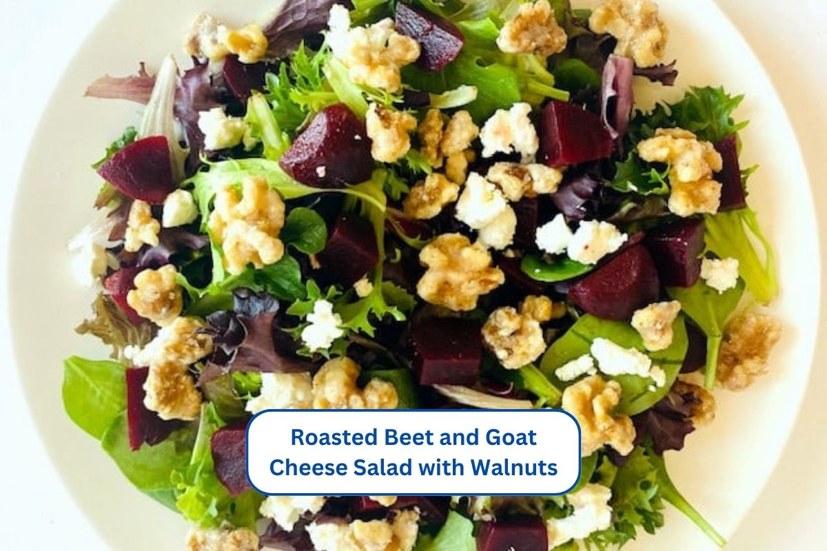 Roasted Beet and Goat Cheese Salad with Walnuts