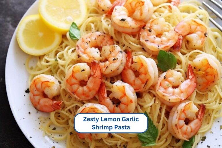 Zesty Lemon Garlic Shrimp Pasta